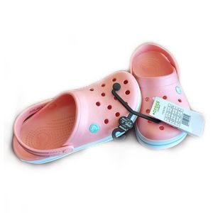 NEW CROCS sz 6 Pink Pearlized Slip on